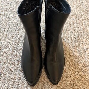 Aquatalia Sleek Black Ankle Boots